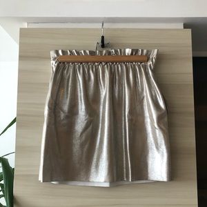 ZARA METALLIC GOLD SKIRT